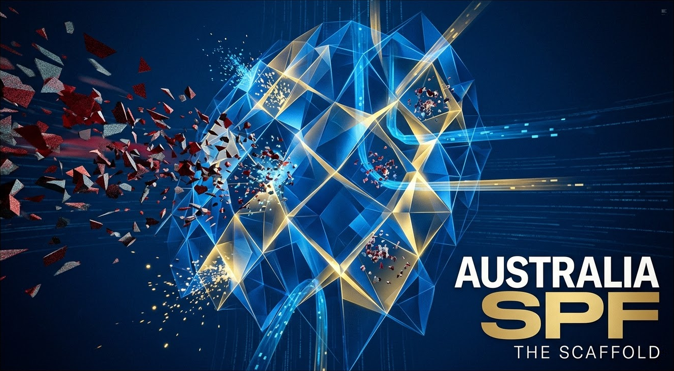 Abstract illustration representing the Scams Prevention Framework and cross-sector scam prevention ecosystem